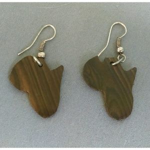 Africa Shaped Earrings